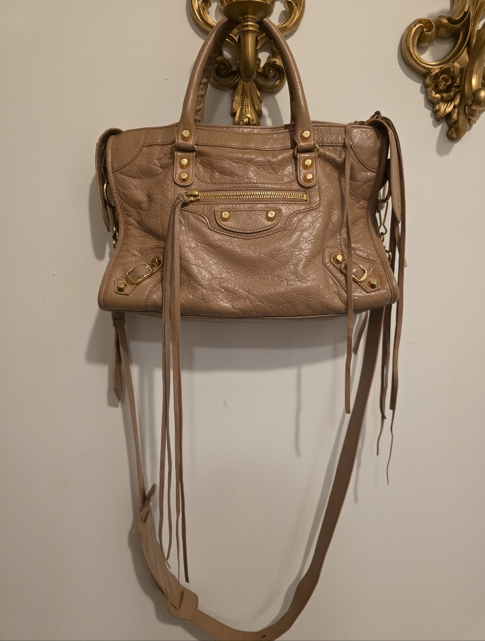Balenciaga Small Beige City Bag